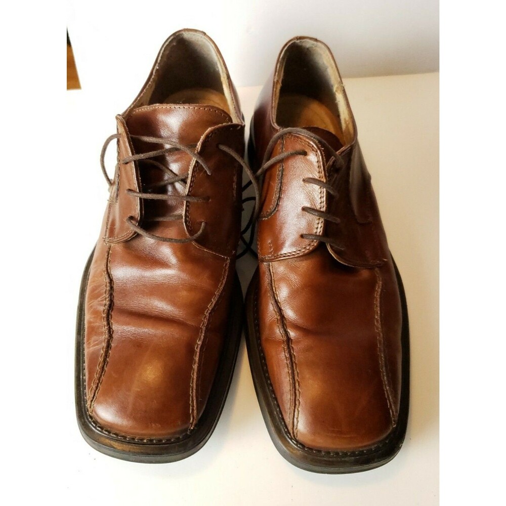 London Underground Peyton Brown Leather  Men's shoes 10.5 Non slip Italy 64321